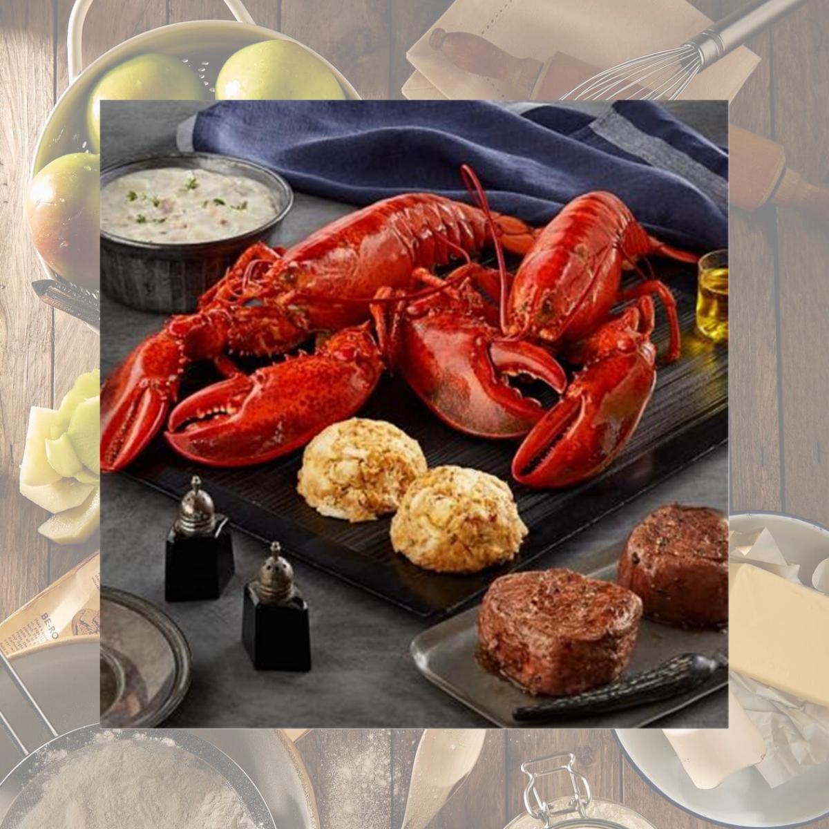 Picture of Lobster Gram PLZGR2H LOBSTERPALOOZA GRAM DINNER FOR TWO WITH 1.5 LB LOBSTERS