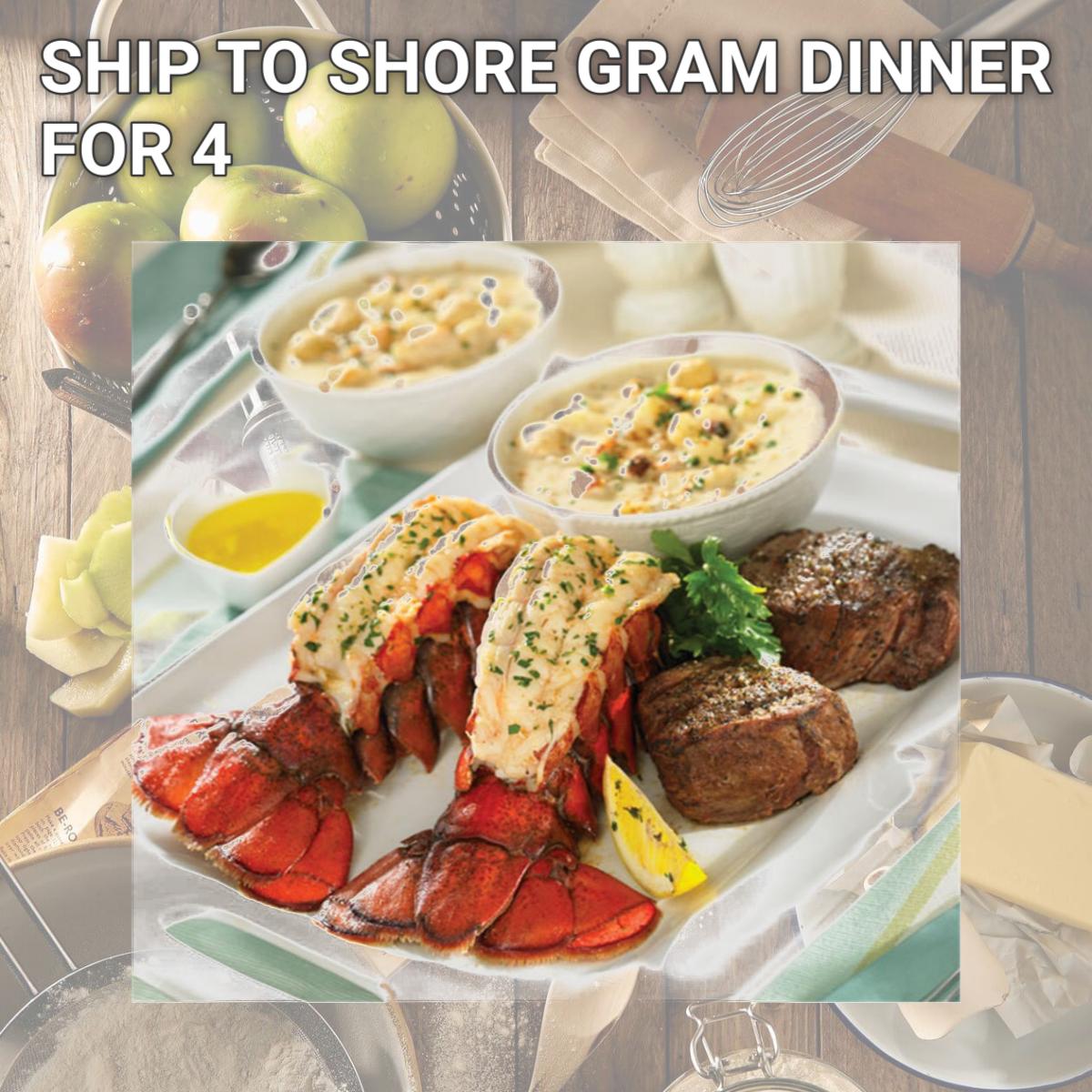 Picture of Lobster Gram SSGR4 SHIP TO SHORE GRAM DINNER FOR 4