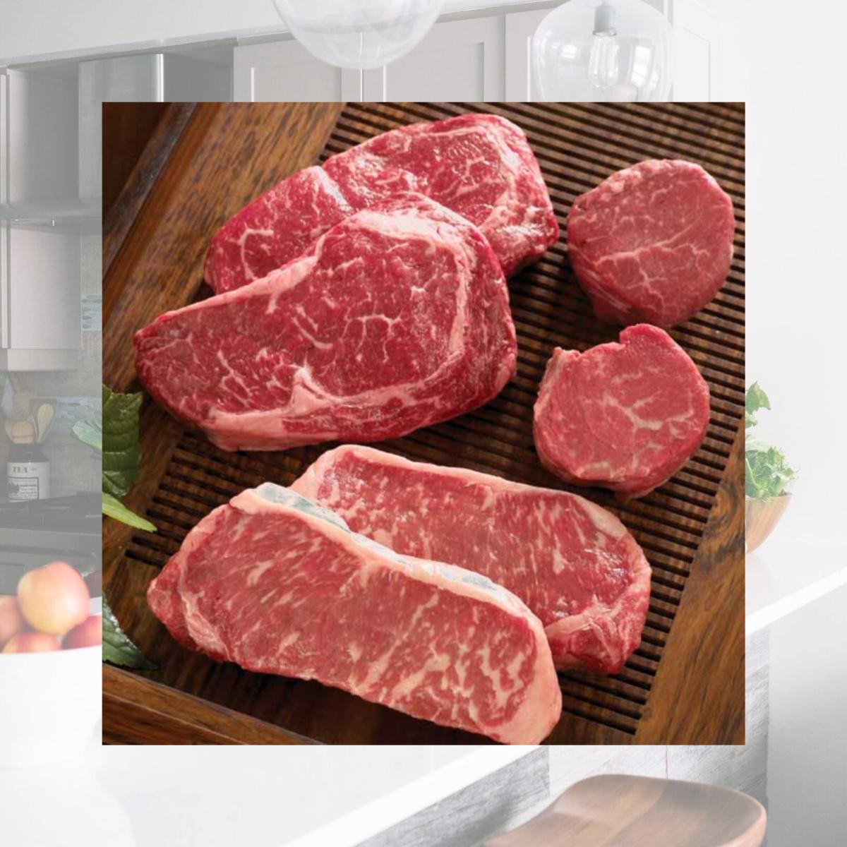 Picture of Lobster Gram STKSP6 STEAKHOUSE SAMPLER WITH 6 STEAKS