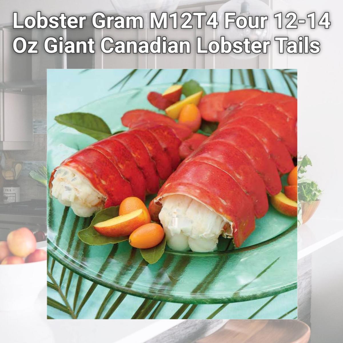 Picture of Lobster Gram M12T4 Four 12-14 Oz Giant Canadian Lobster Tails