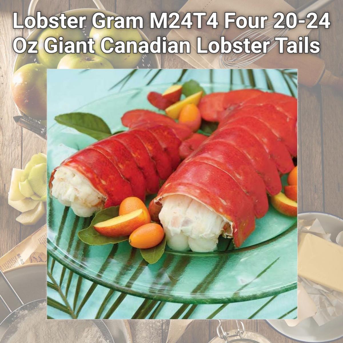 Picture of Lobster Gram M24T4 Four 20-24 Oz Giant Canadian Lobster Tails