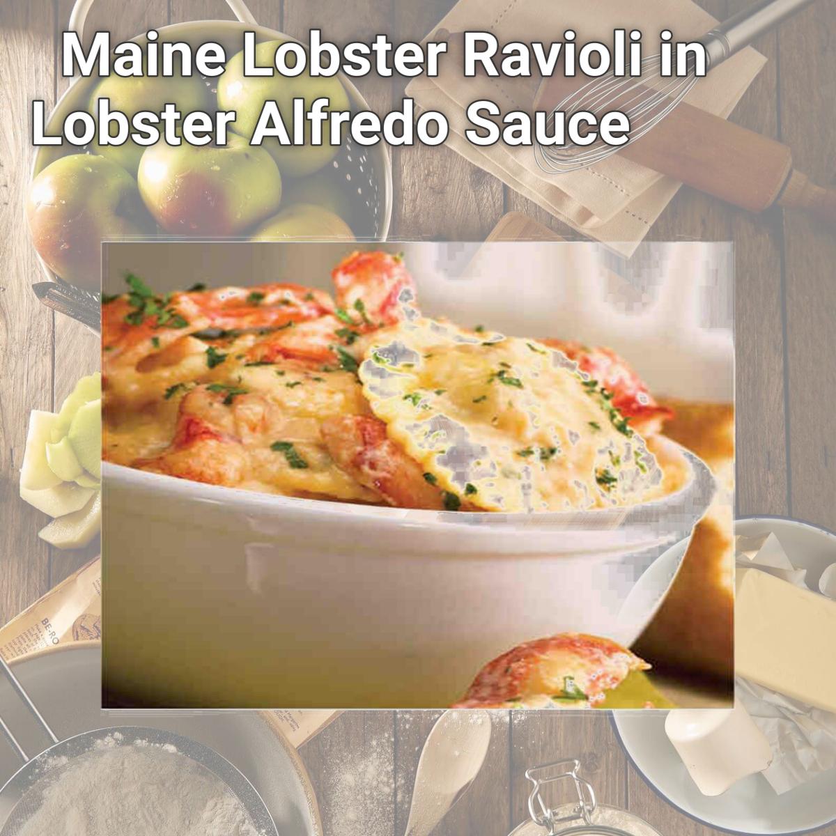Picture of Lobster Gram LOBRAV Maine Lobster Ravioli in Lobster Alfredo Sauce