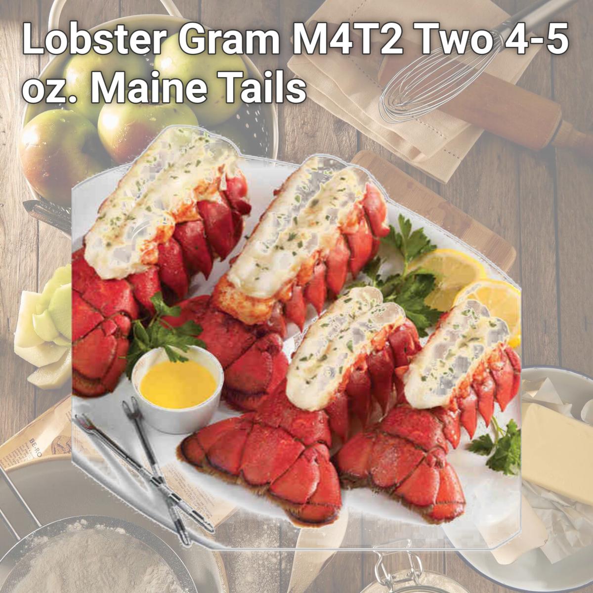 Picture of Lobster Gram M4T2 Two 4-5 oz. Maine Tails