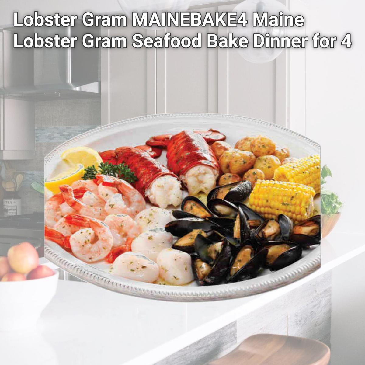 Picture of Lobster Gram MAINEBAKE4 Maine Lobster Gram Seafood Bake Dinner for 4