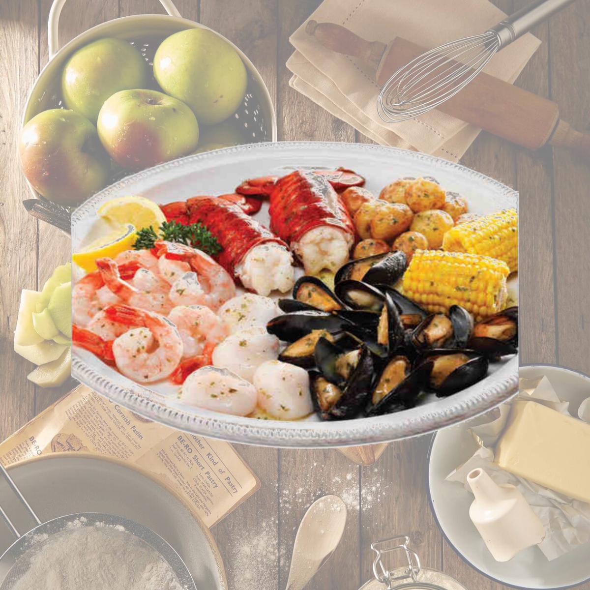 Picture of Lobster Gram MAINEBAKE4 Maine Lobster Gram Seafood Bake Dinner for 4