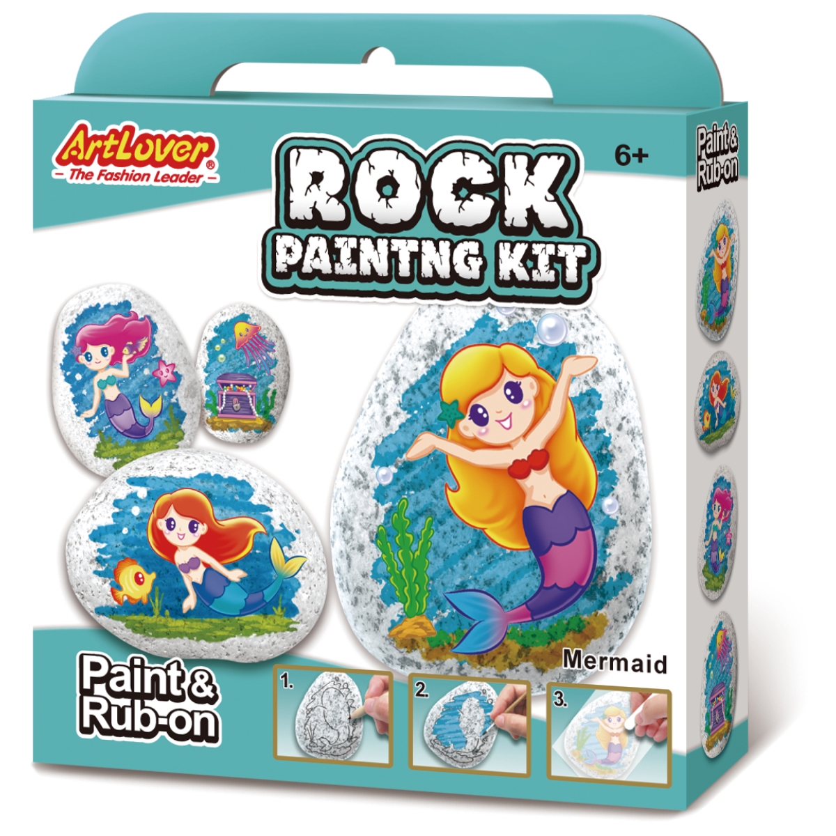 RPK-MB003B - Rock Painting Kit - Mermaid B