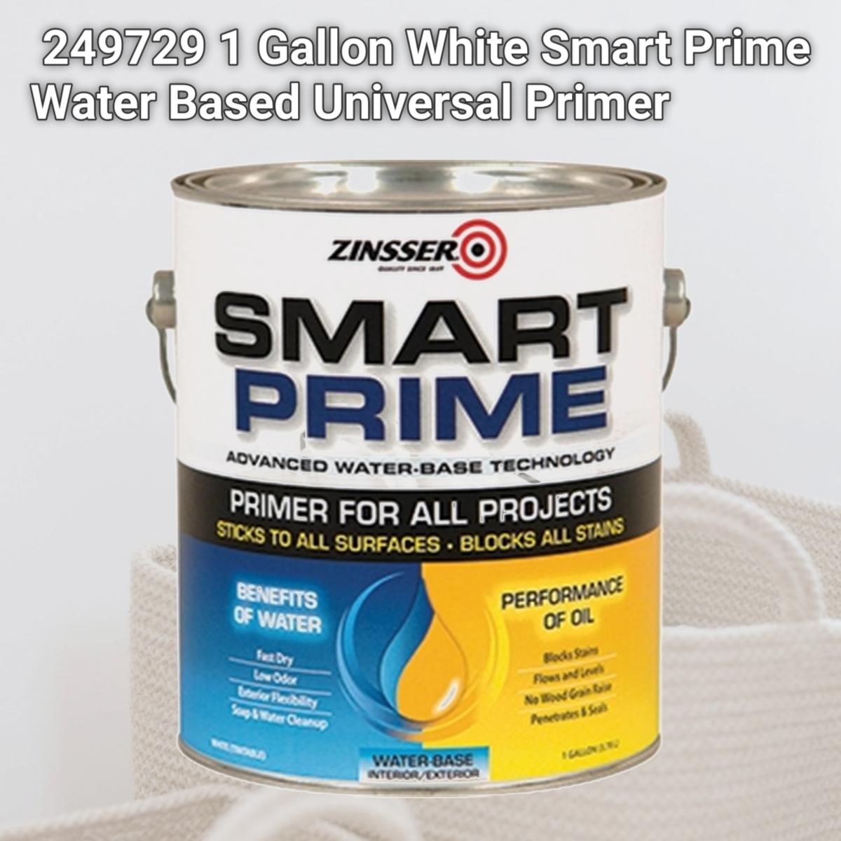 Picture of Zinsser Company 249729 1 Gallon White Smart Prime Water Based Universal Primer