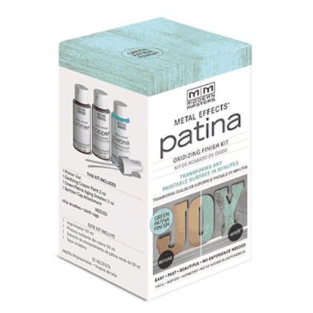 223428 2 Oz Patina Metal Effects Finish Kit, Green - Pack Of 4