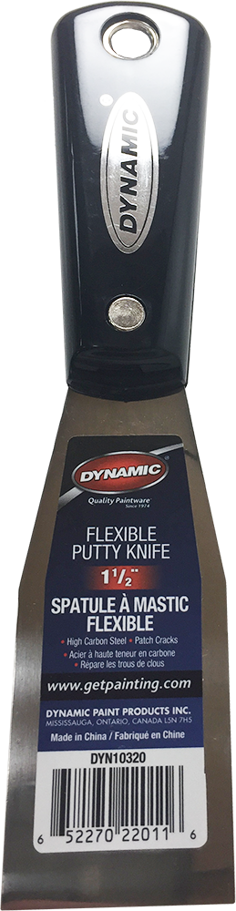 Dynamic Dyn10320 1.5 In. Nylon Handle Series Flex Putty Knife With Carbon Steel Blade
