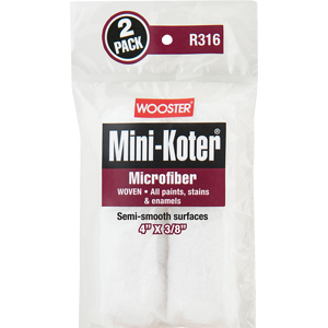 R316-4 4 X 0.375 In. Mini-koter Microfiber Roller, Pack Of 2