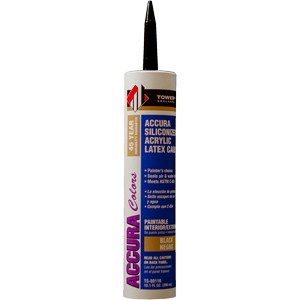 Ts-00116 10.1 Oz Black Accura Adhesive Silliconized Acrylic Caulk