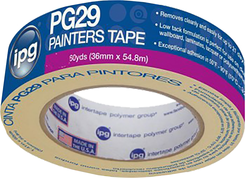 Pg29 1.5 In. X 60 Yards Premium Grade Low Tack Masking Tape Bulk, Beige