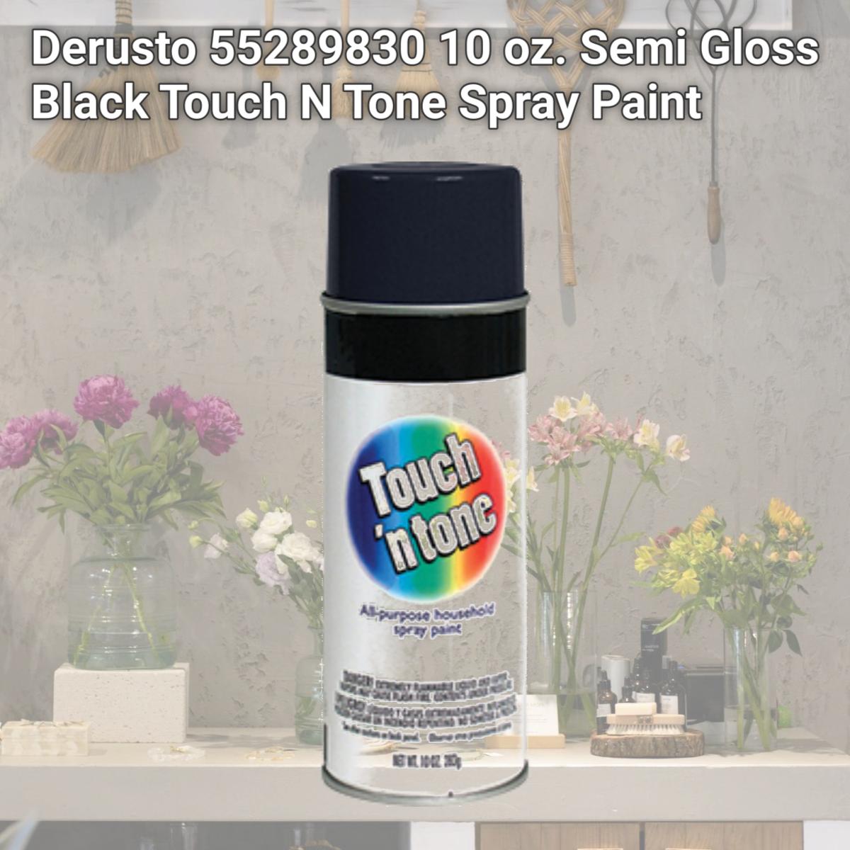 Picture of Derusto 55289830 10 oz. Semi Gloss Black Touch N Tone Spray Paint