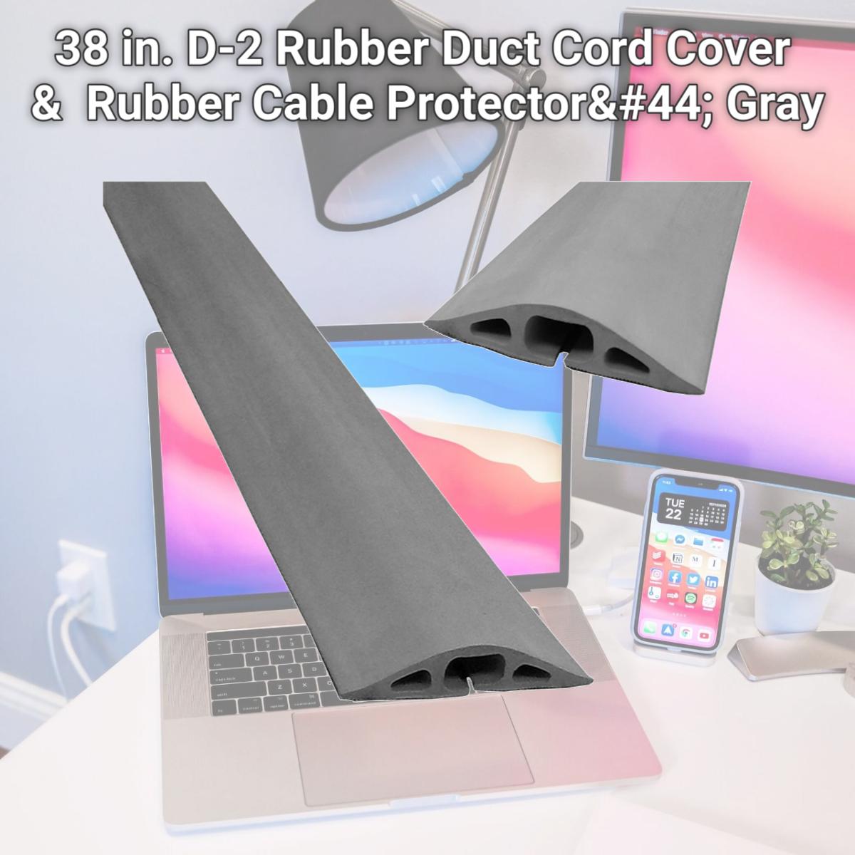 Picture of Electriduct D-2-36-GY 38 in. D-2 Rubber Duct Cord Cover & Electriduct Rubber Cable Protector&#44; Gray