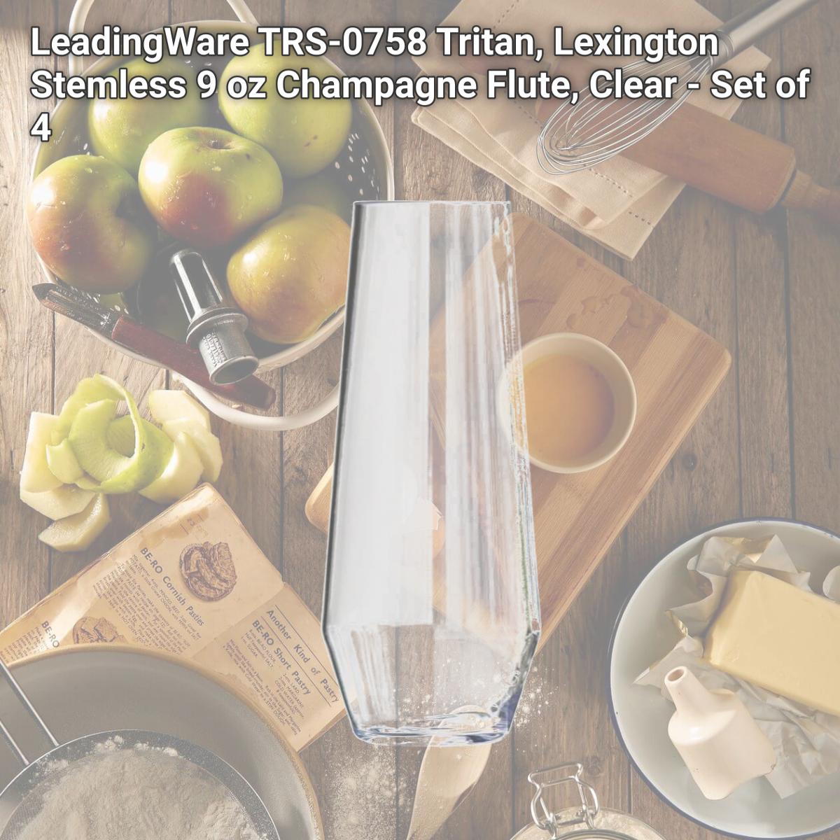Picture of LeadingWare TRS-0758 Tritan, Lexington Stemless 9 oz Champagne Flute, Clear - Set of 4