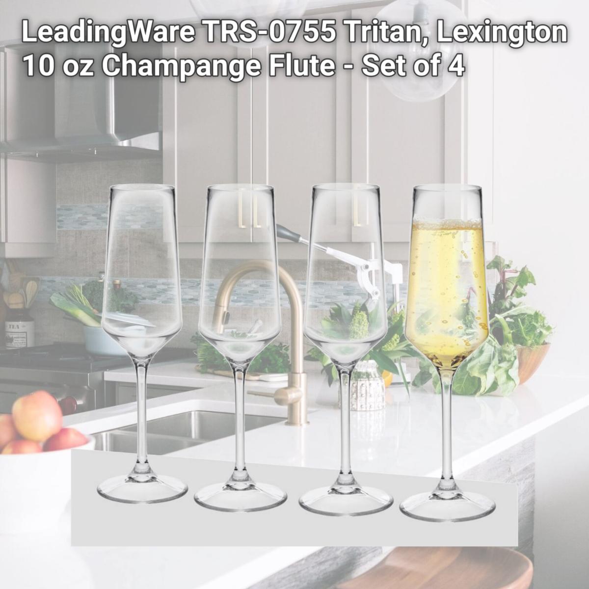 Picture of LeadingWare TRS-0755 Tritan, Lexington 10 oz Champange Flute - Set of 4