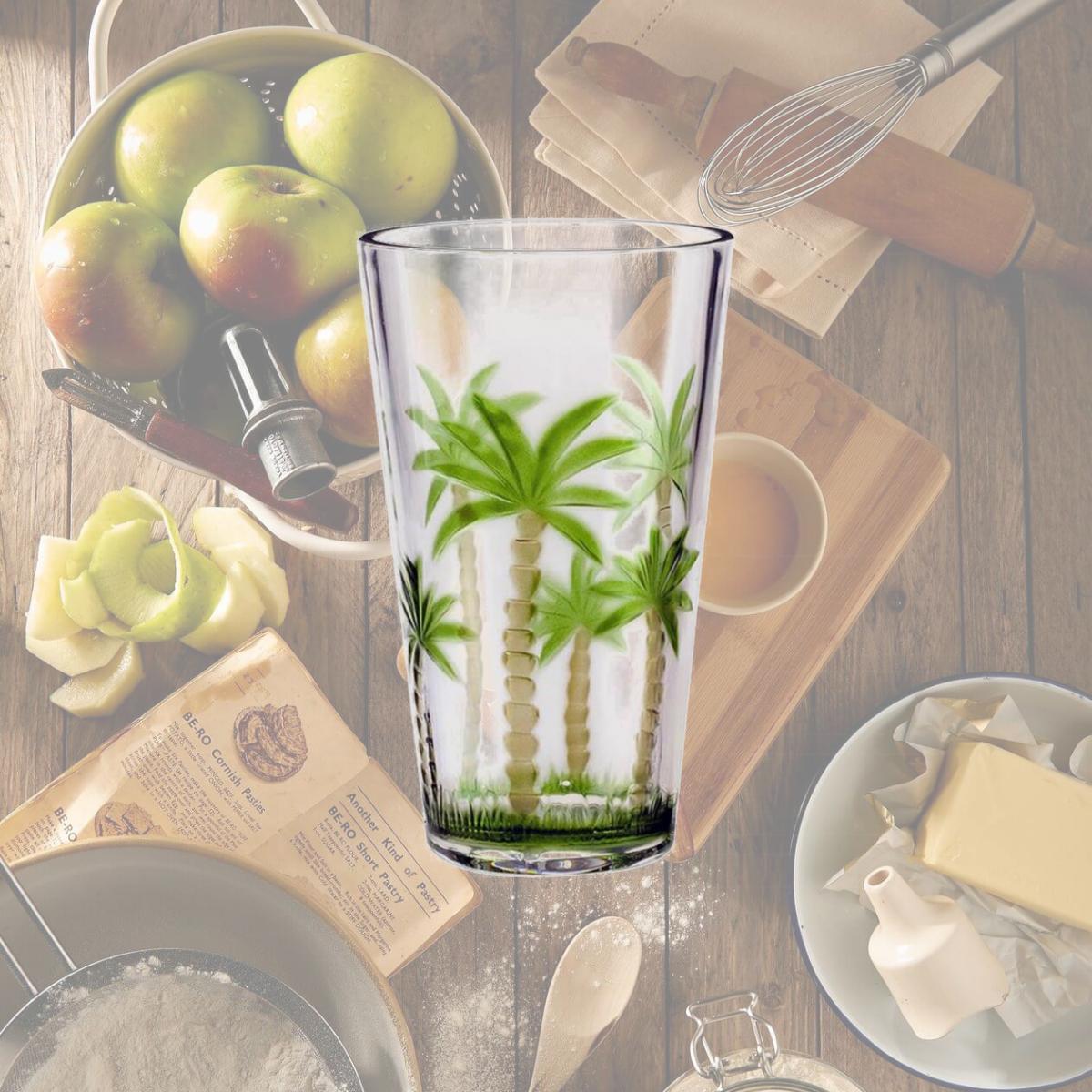 Picture of LeadingWare AS-0502 Palm Tree Classic Series 20 oz HB Tumbler - Set of 4
