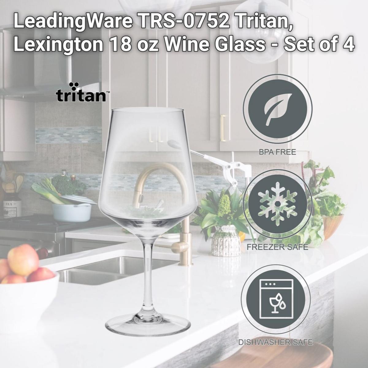 Picture of LeadingWare TRS-0752 Tritan, Lexington 18 oz Wine Glass - Set of 4