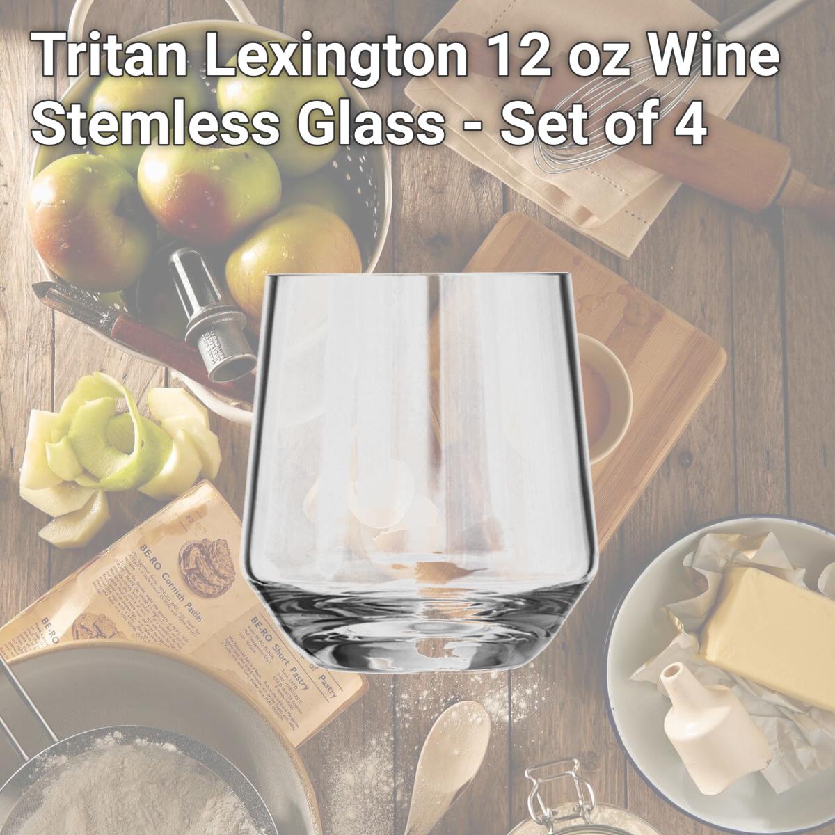 Picture of LeadingWare TRS-0757 Tritan, Lexington 12 oz Wine Stemless Glass - Set of 4