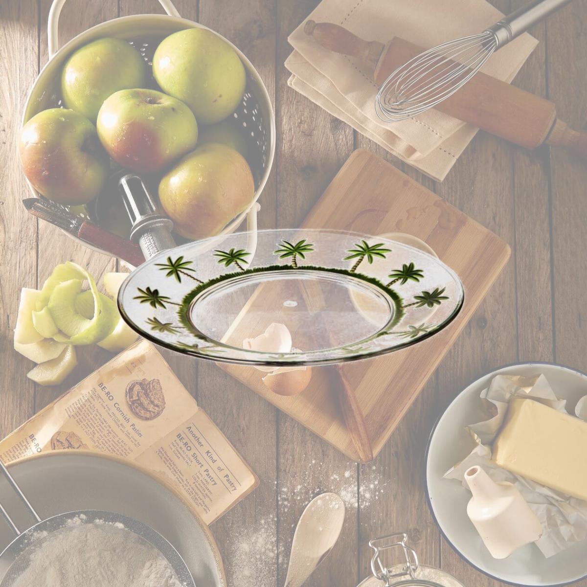 Picture of LeadingWare AS-0509 Palm Tree Classic Series 9 in. Plate - Set of 4