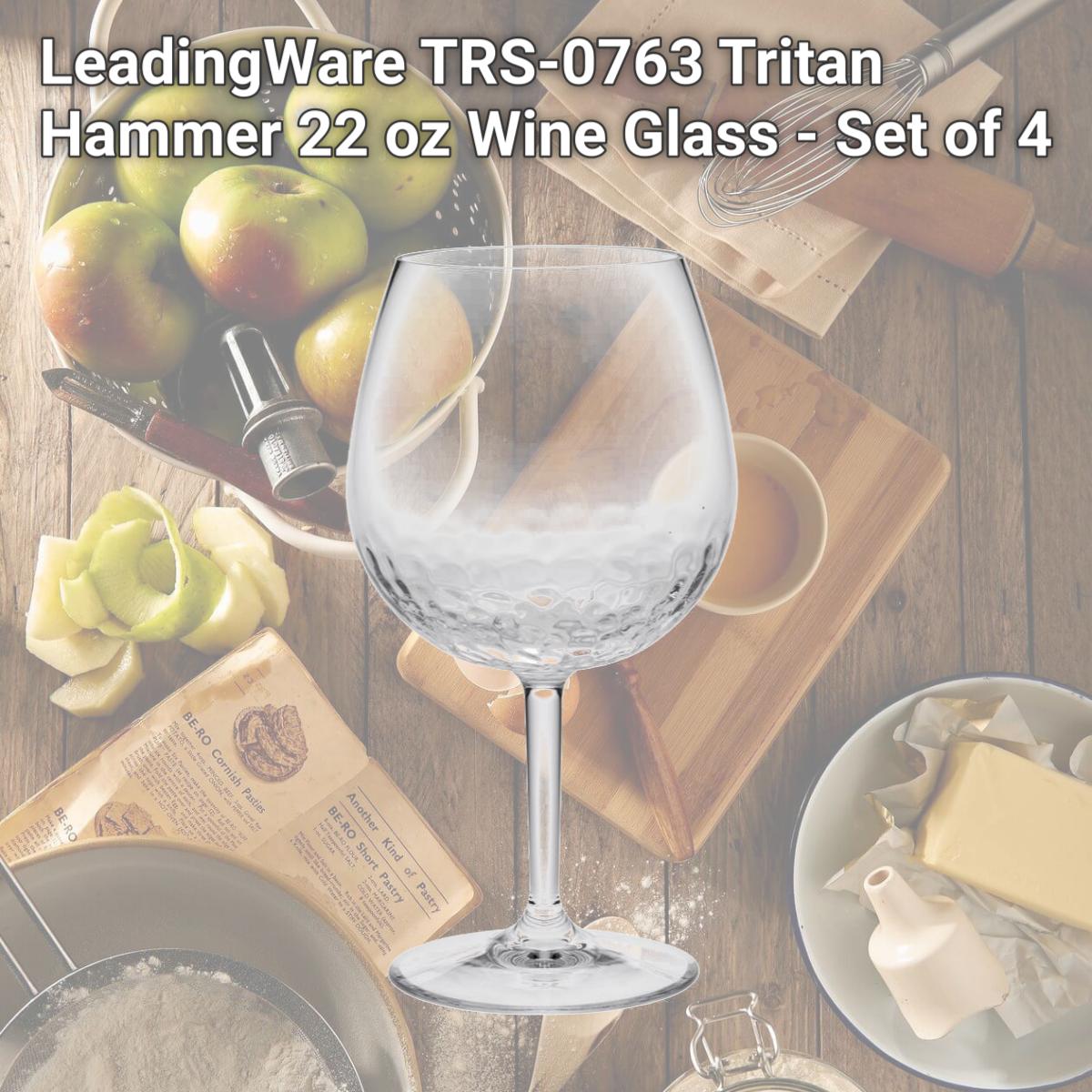 Picture of LeadingWare TRS-0763 Tritan Hammer 22 oz Wine Glass - Set of 4