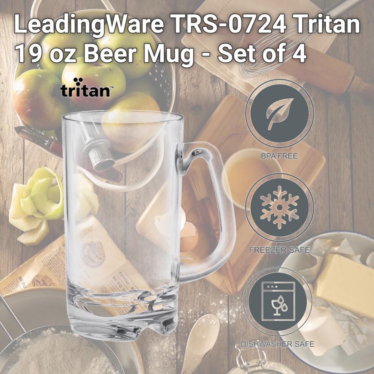Picture of LeadingWare TRS-0724 Tritan 19 oz Beer Mug - Set of 4