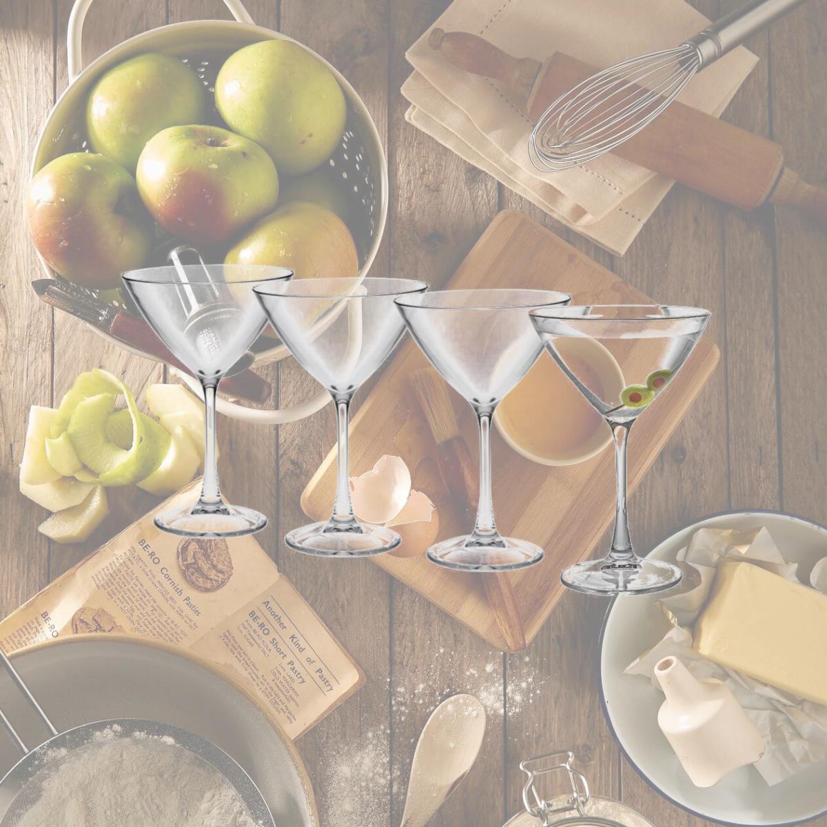 Picture of LeadingWare TRS-0706 Unbreakable Tritan 9 oz Martini Glass - Set of 4