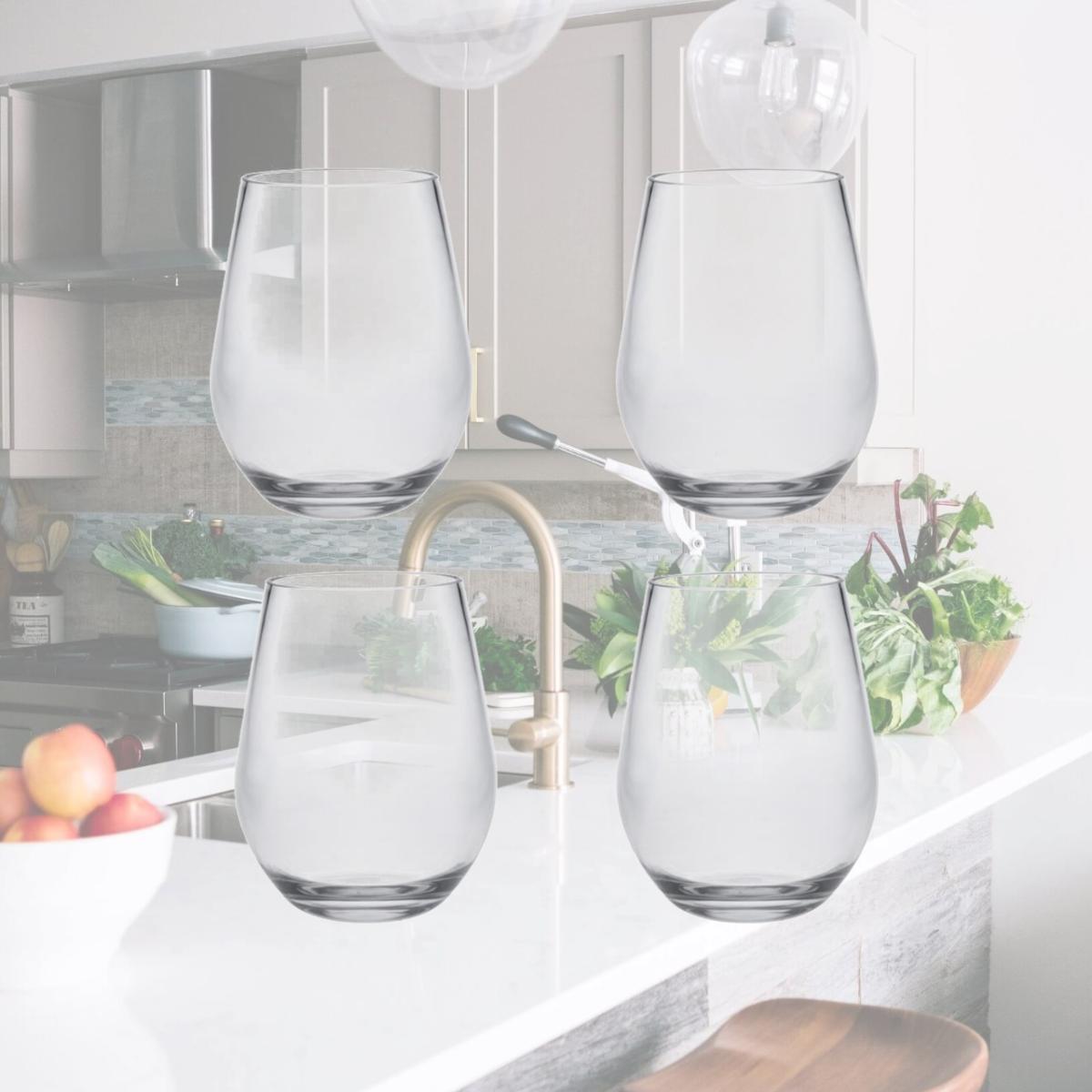 Picture of LeadingWare TRS-0709 Unbreakable Tritan 20 oz Stemless Hi-Ball Glass - Set of 4