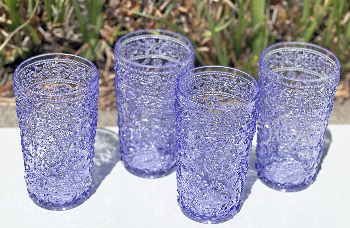 Picture of LEADINGWARE GROUP AS-1012PL Paisley HB 17 oz. Purple Set of 4 pcs.