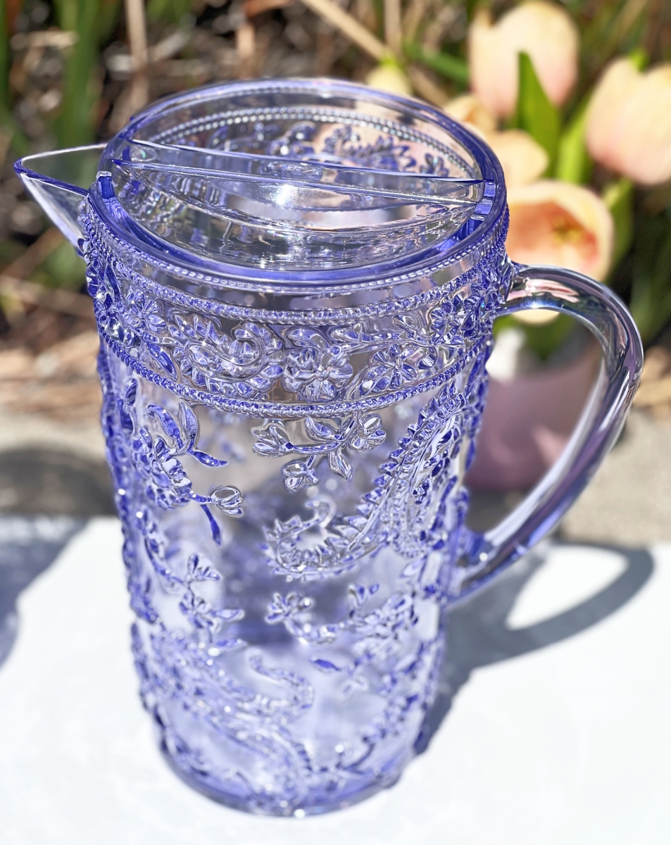 Picture of LEADINGWARE GROUP AC-1016PL Paisley Pitcher 80 oz. Purple