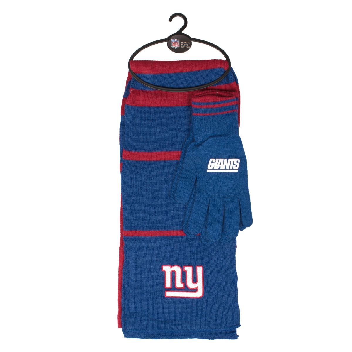 300657-gian Scarf Glove Gift Set Stripe - New York Giants