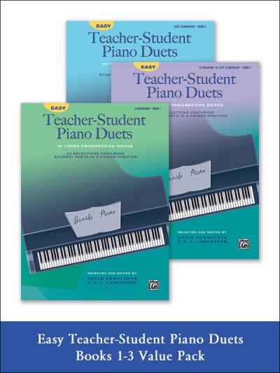 00-106897 Easy Teacher Student Piano Duets 1-3 Value Pack