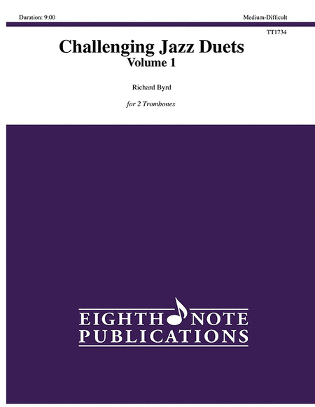81-TT1734 Challenging Jazz Duets Book, Volume 1 - 2 Trombones