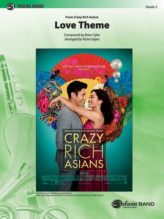 00-47406 Love Theme From Crazy Rich Asians Concert Band Conductor Score & Parts