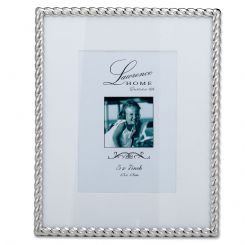 Lawrenceframes 710080 8 X 10 In. Rope Picture Frame, Silver