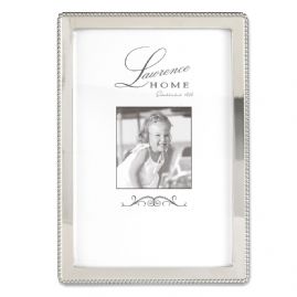 Lawrenceframes 710746 4 X 6 In. Bead Picture Frame, Silver