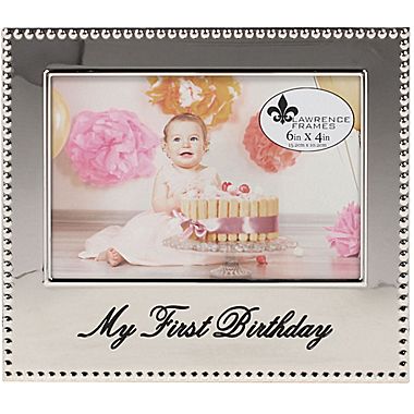 Lawrenceframes 290764 4 X 6 In. My First Birthday Picture Frame, Silver