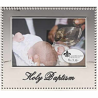 Lawrenceframes 292164 4 X 6 In. Holy Baptism Picture Frame, Silver