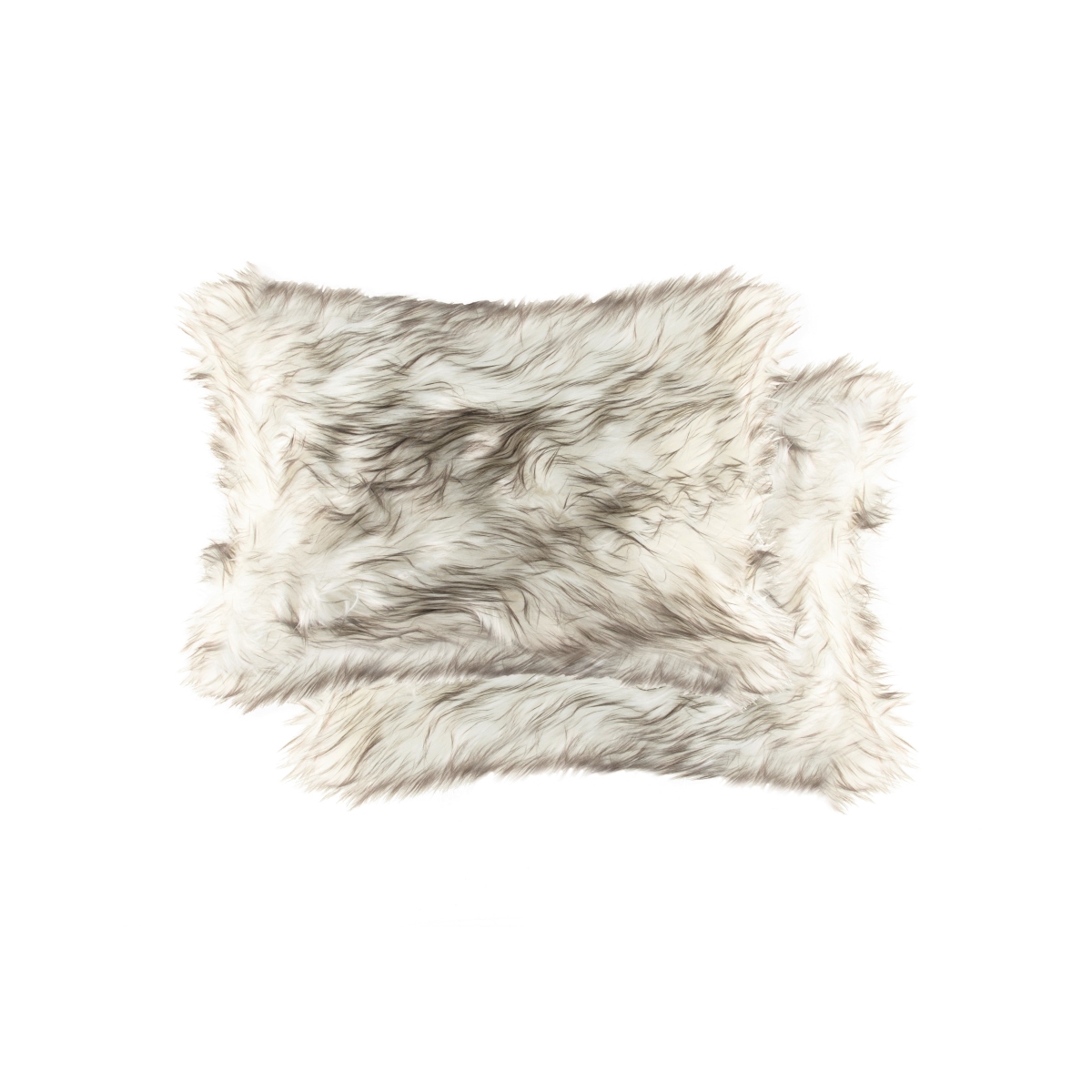 676685041159 12 X 20 In. Belton Sheepskin Pillow - Gradient Grey - Pack Of 2