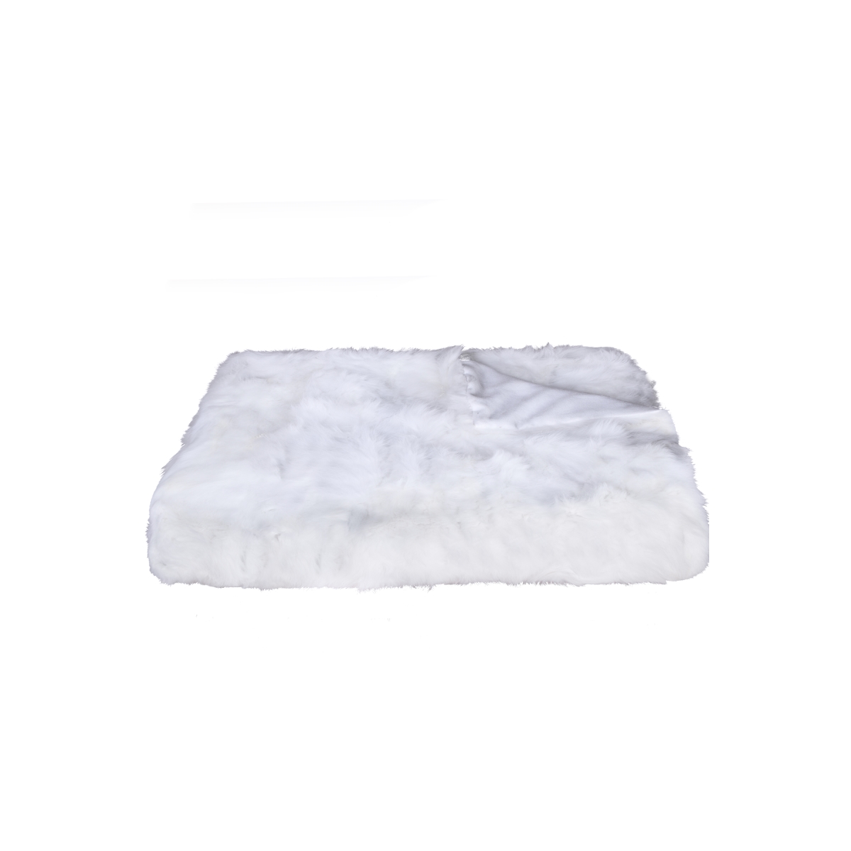 676685046987 50 X 60 In. Rabbit Fur Throw Blanket - White