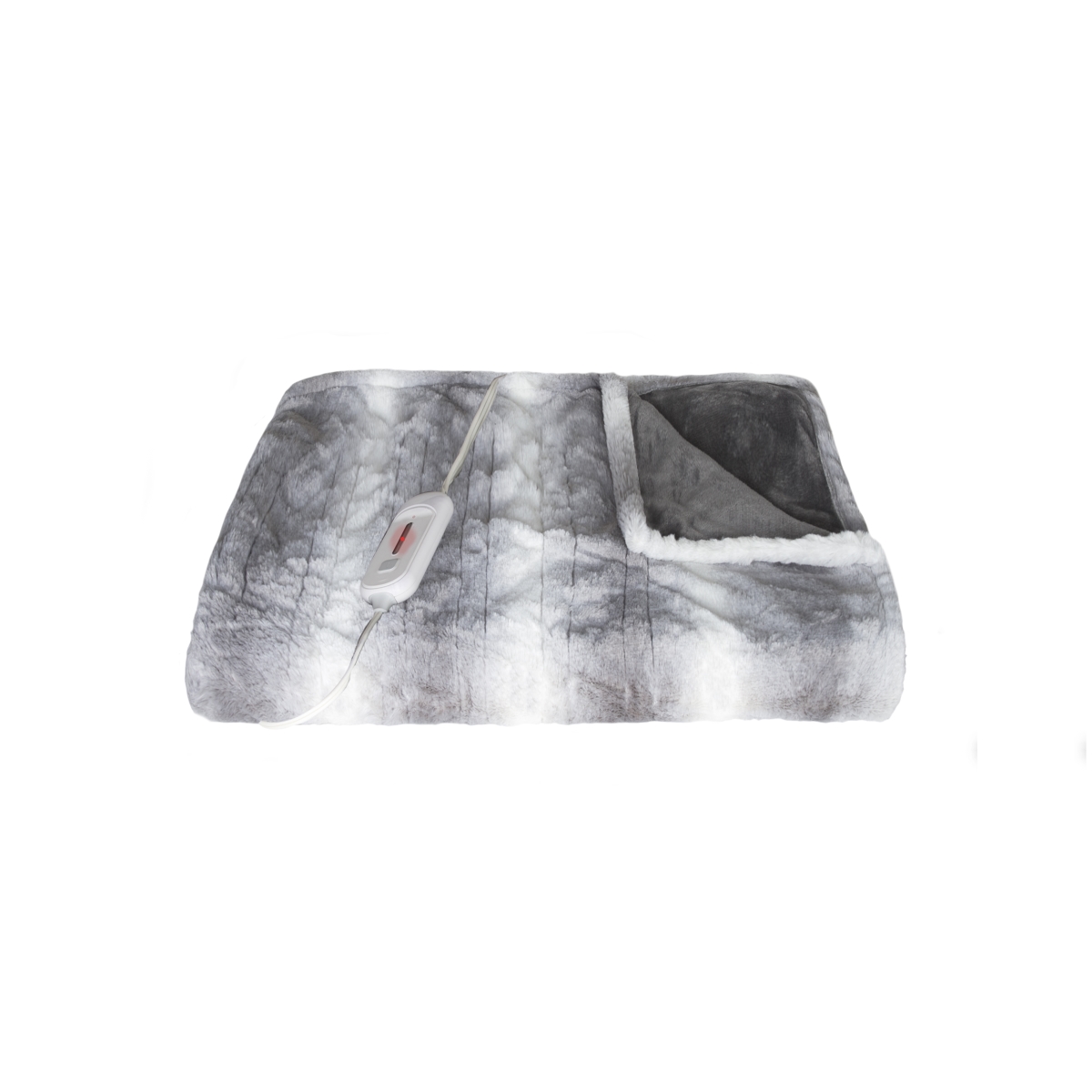 676685047687 50 X 60 In. Heated Throw Blanket - Grey & White