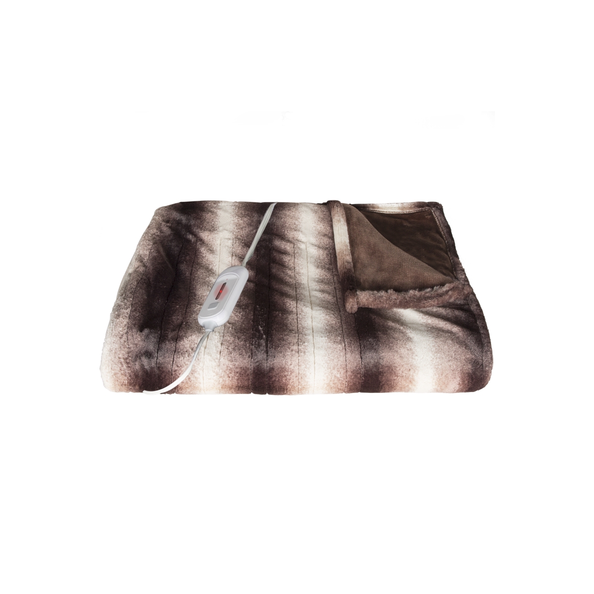676685047694 50 X 60 In. Heated Throw Blanket - Brown & White