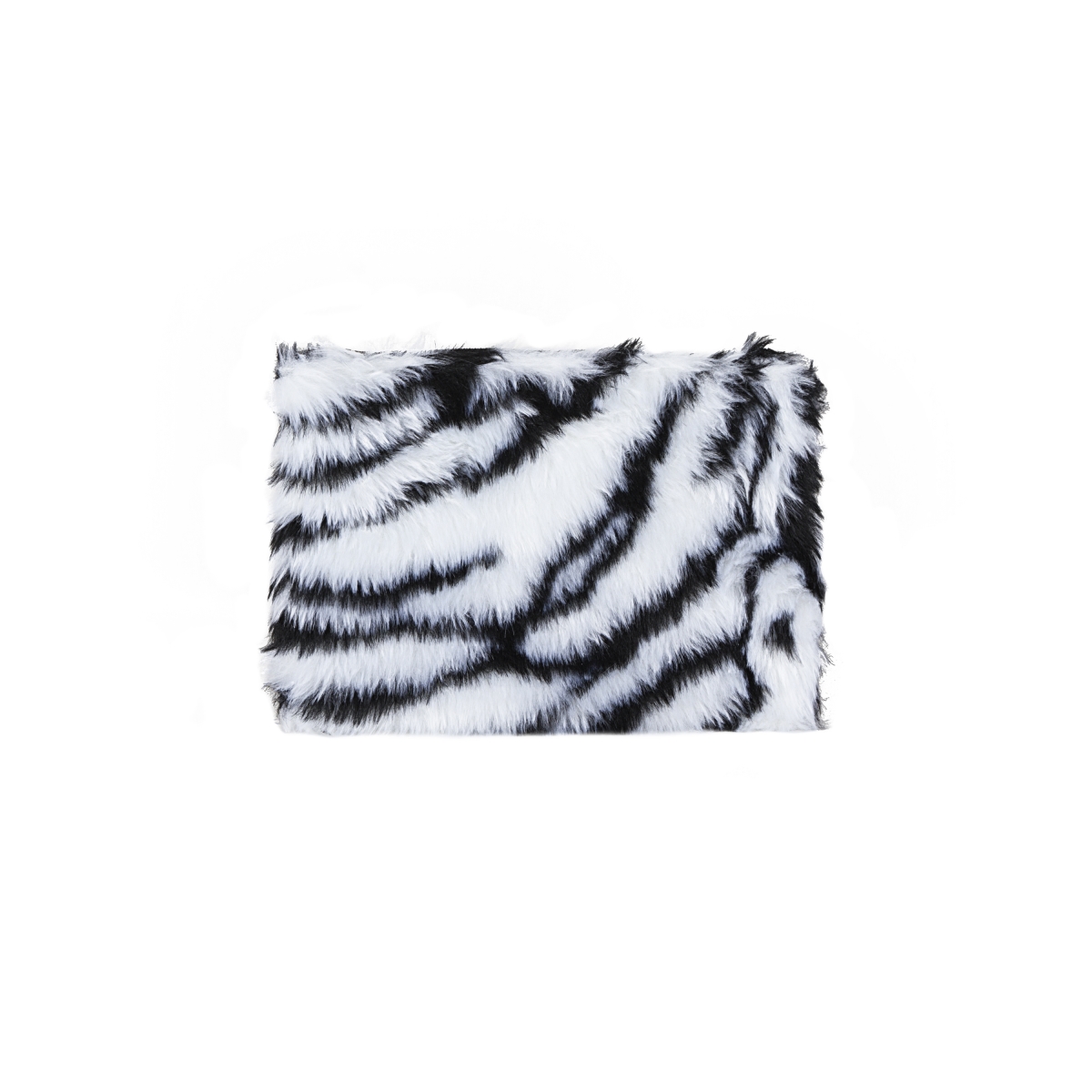 676685047861 Faux Fur Clutch - Zebra