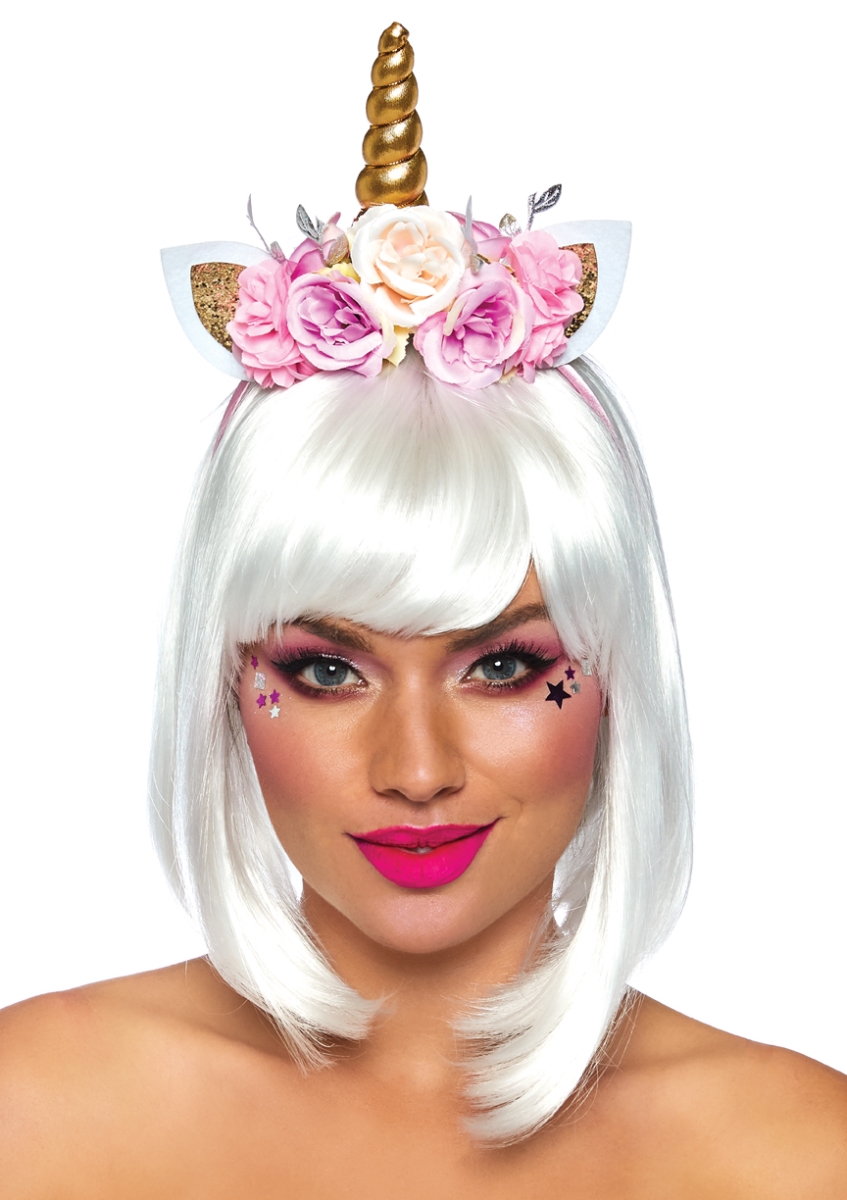 A2818 10122 Pastel Fairy Unicorn Flower Headband, Multi Color - One Size
