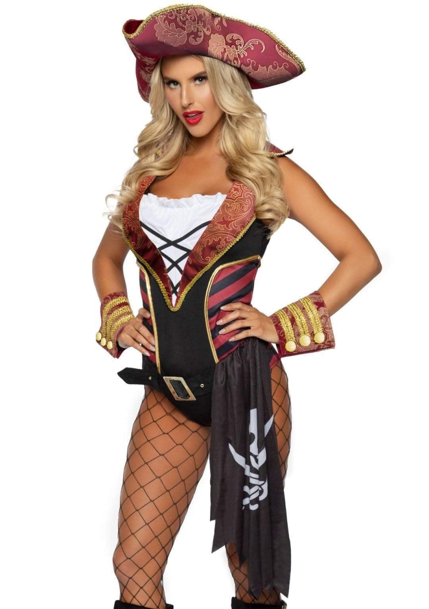 86934 10102 Sultry Swashbuckler Pirate Costume, Multi Color - Medium