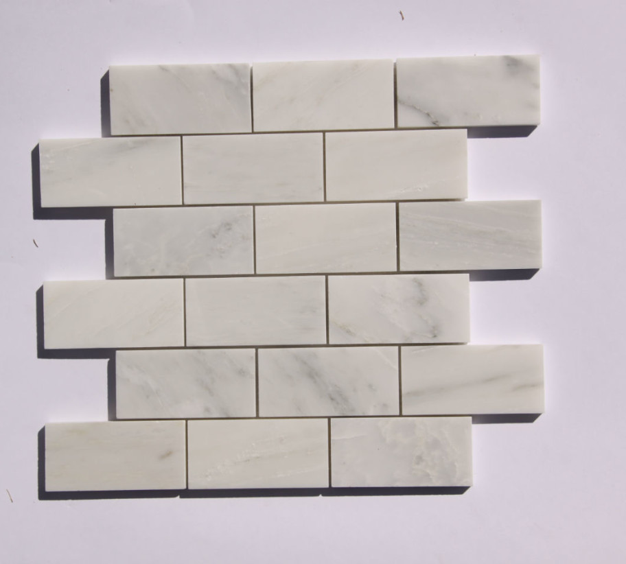 Mosaic Mix With Stone Wall Tile, White & Gray
