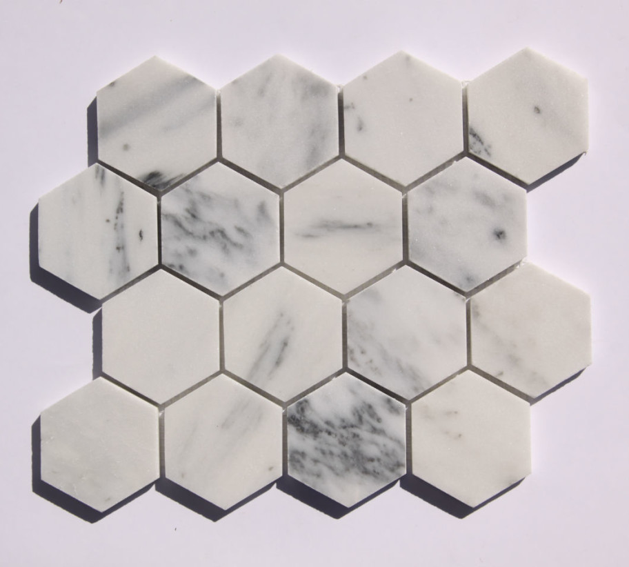 Ms-stone13 2.75 X 3.25 In. Stone Mosaic Wall Tile - White