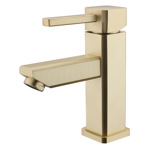 Zy6301-g Upc Single Hole Faucet With Drain - Brown Bronze Gold