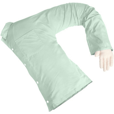 Boyfriend Pillow - The Original Arm Snuggle Companion Pillow, Green & White