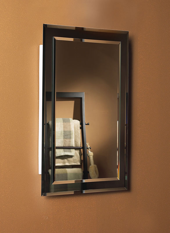 1450bc 16 X 26 In. Mirror On Mirror Frameless Single-door Recessed Medicine Cabinet With Beveled Edge